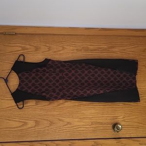 Black and Maroon Dress